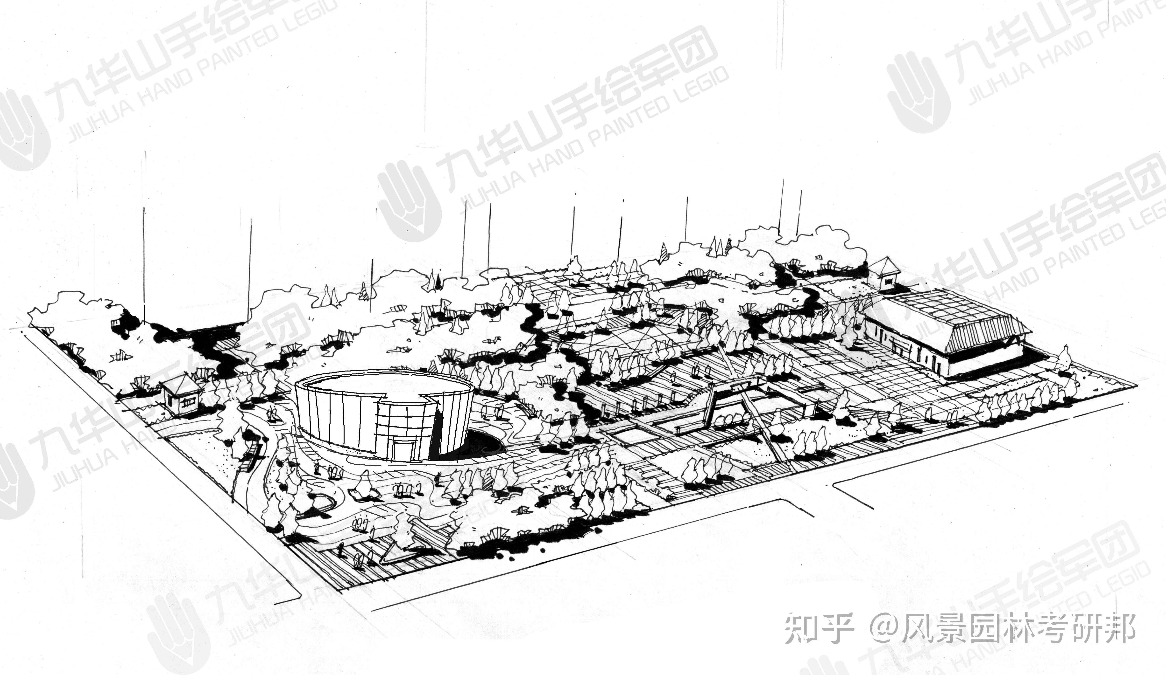 文化休閒廣場設計同濟大學09年風景園林保研真題解析