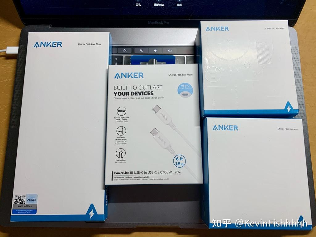 安克(anker)产品开箱记 - 快充插头,哆啦a梦充电宝,usb-c扩展坞,liber