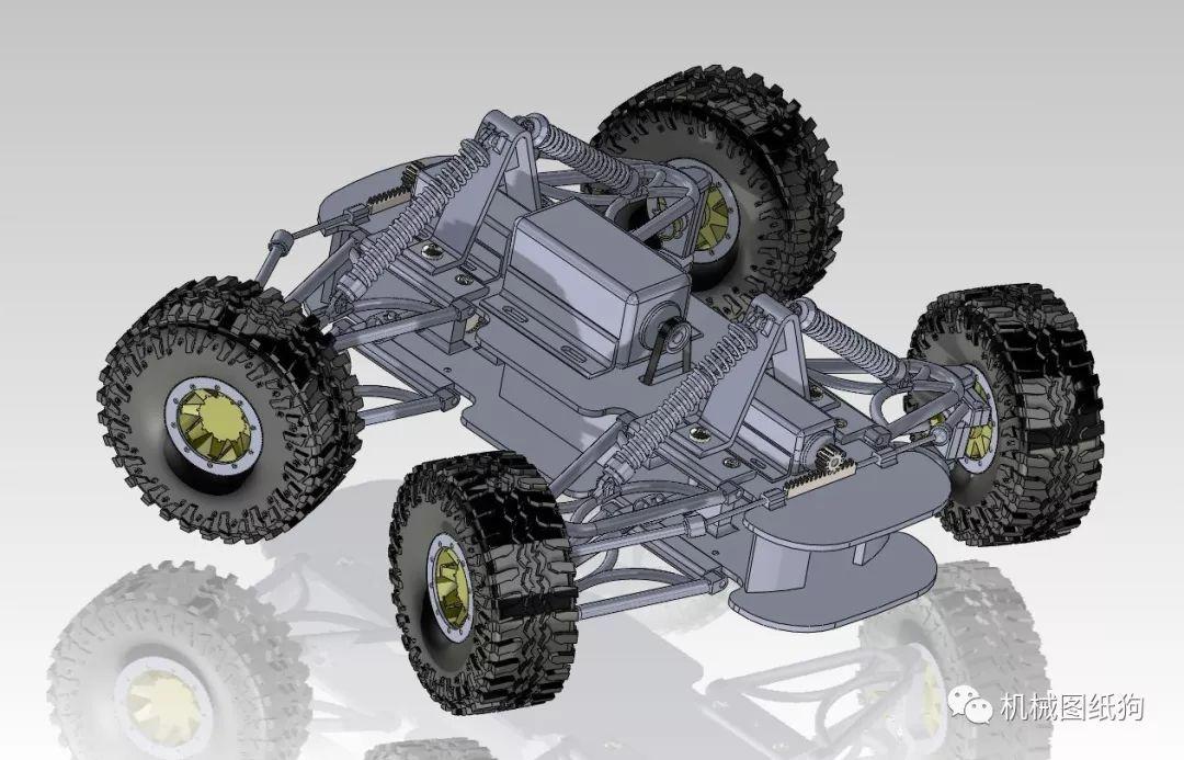 其他车型大脚车玩具遥控车底盘模型3d图纸step格式