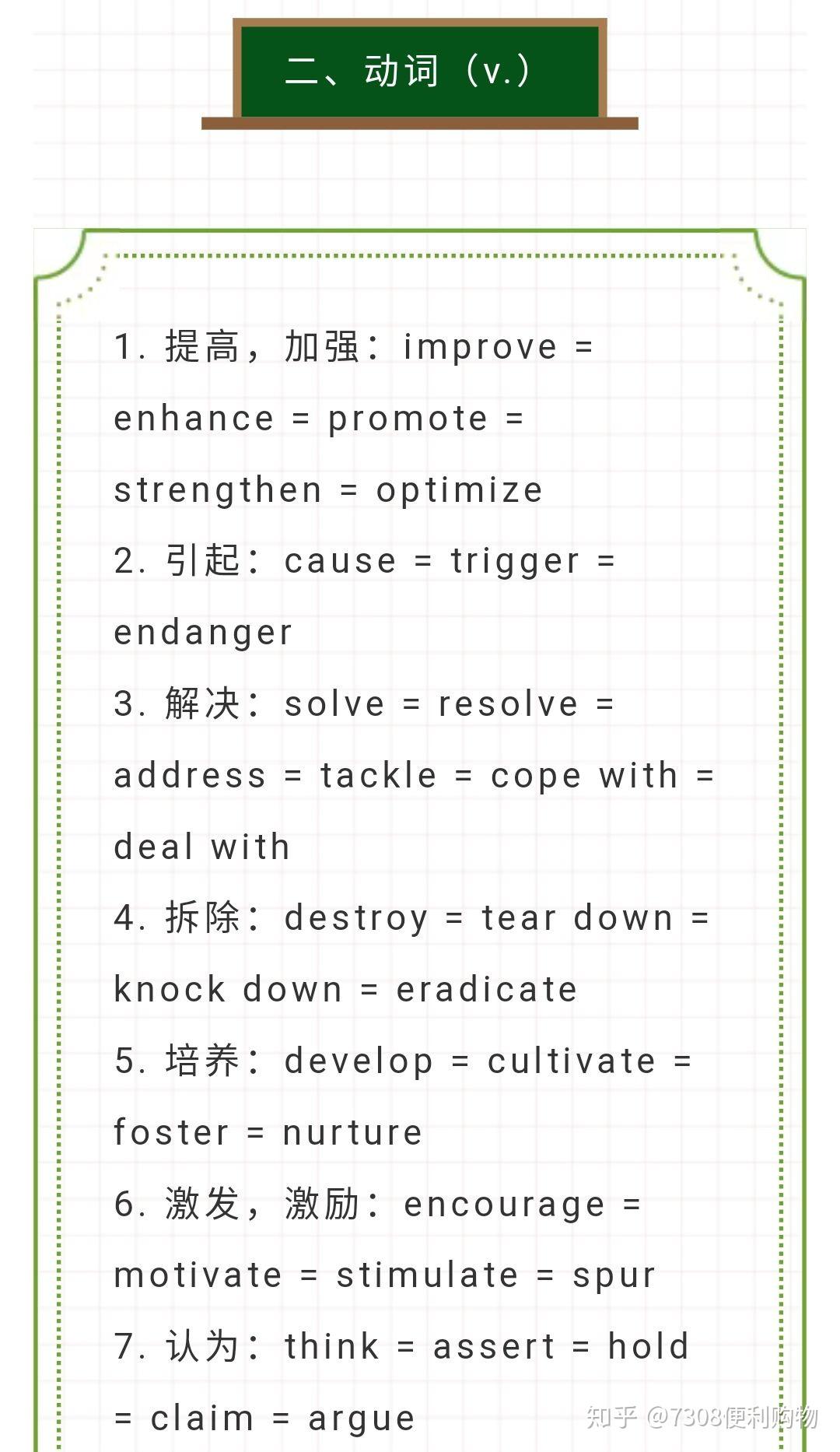 大學英語cet4寫作高級詞彙替換一7308省心筆記