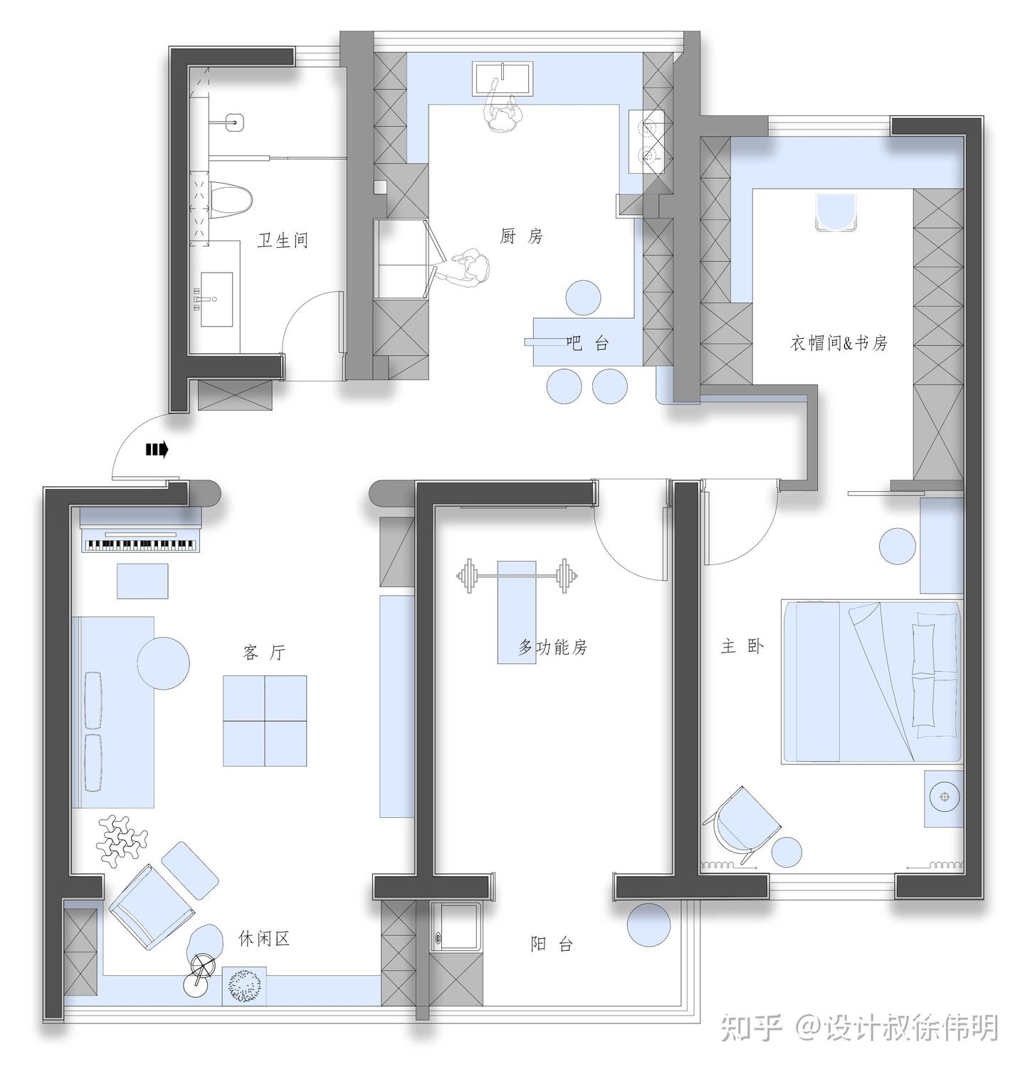 旧房改造|108㎡中古风设计,住了20多年的老房子焕新生! - 知乎