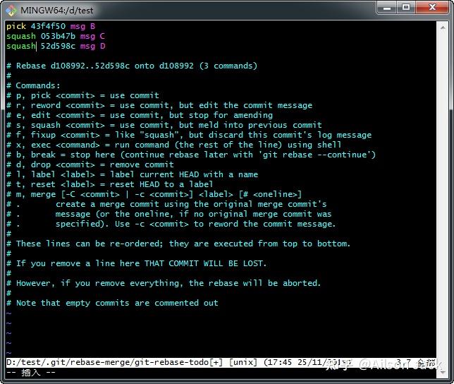 git多个commit合并成一个commit - 知乎