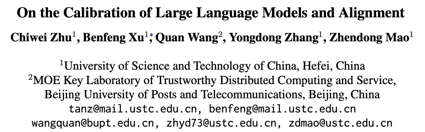LLM校准 - On the Calibration of Large Language Models and Alignment - 知乎