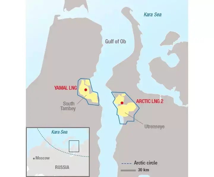 北极lng 2项目位于俄罗斯西伯利亚北部的格达半岛(gydan peninsula)上