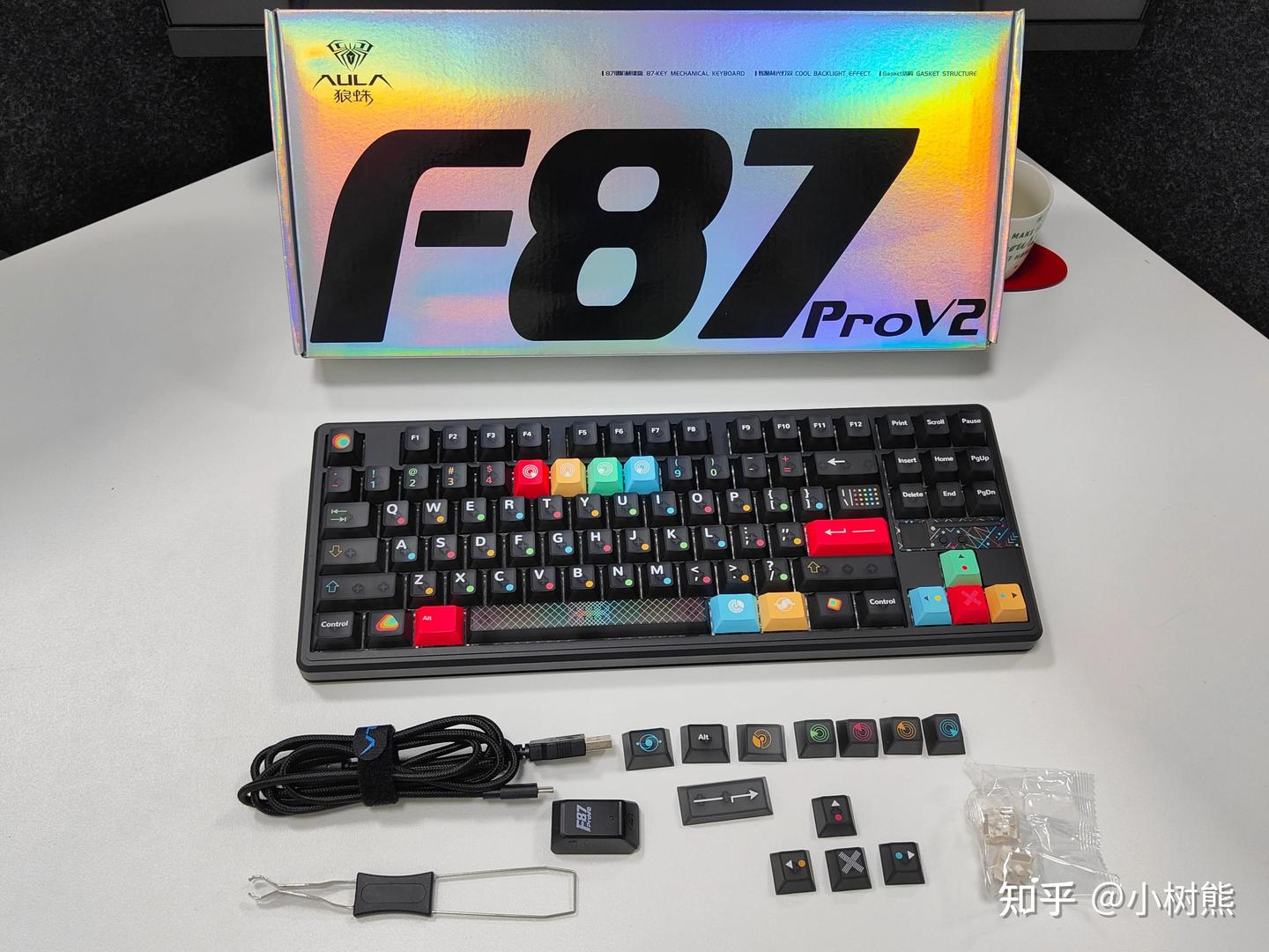潮玩新利器,狼蛛 F87ProV2 超神版,223颗RGB+黑雾透,爆颜值!