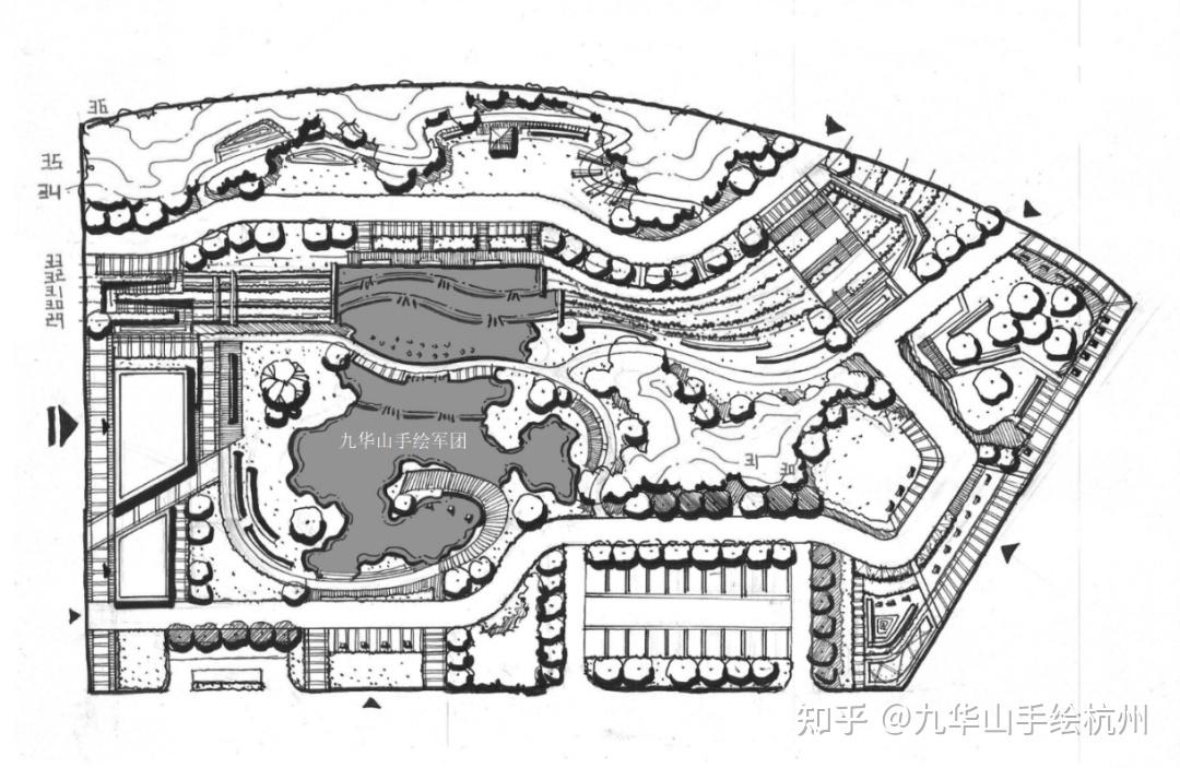 园林景观考研快题设计校园绿地设计