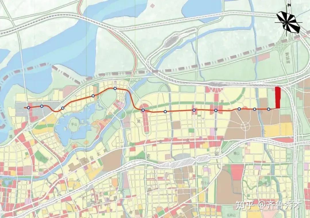 济南南边领秀城等地的业主羡慕了,连东北边华山都有地铁9号线了