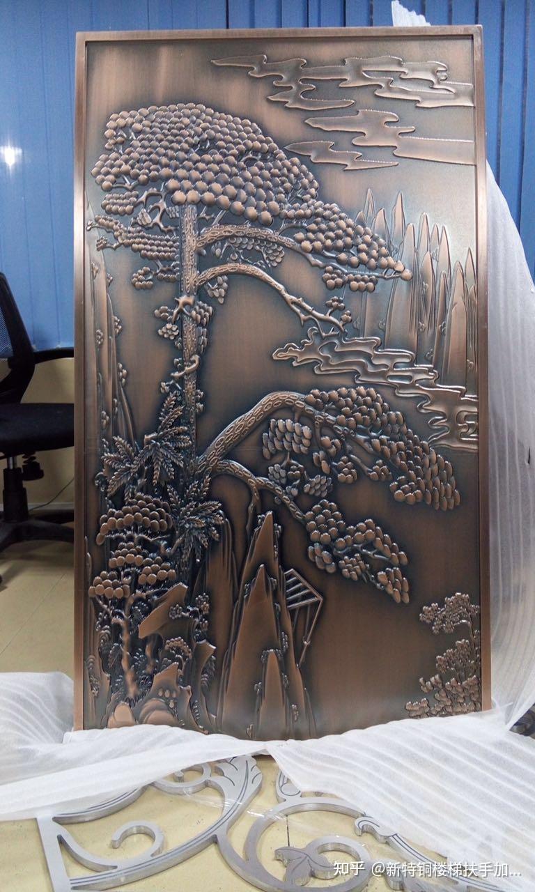 铜浮雕加厚铜板雕刻装饰图案