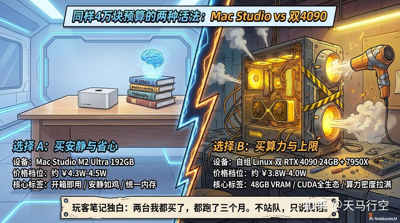Mac Studio vs 双4090:同样4万块,我两台都买了,真相可能让你意外