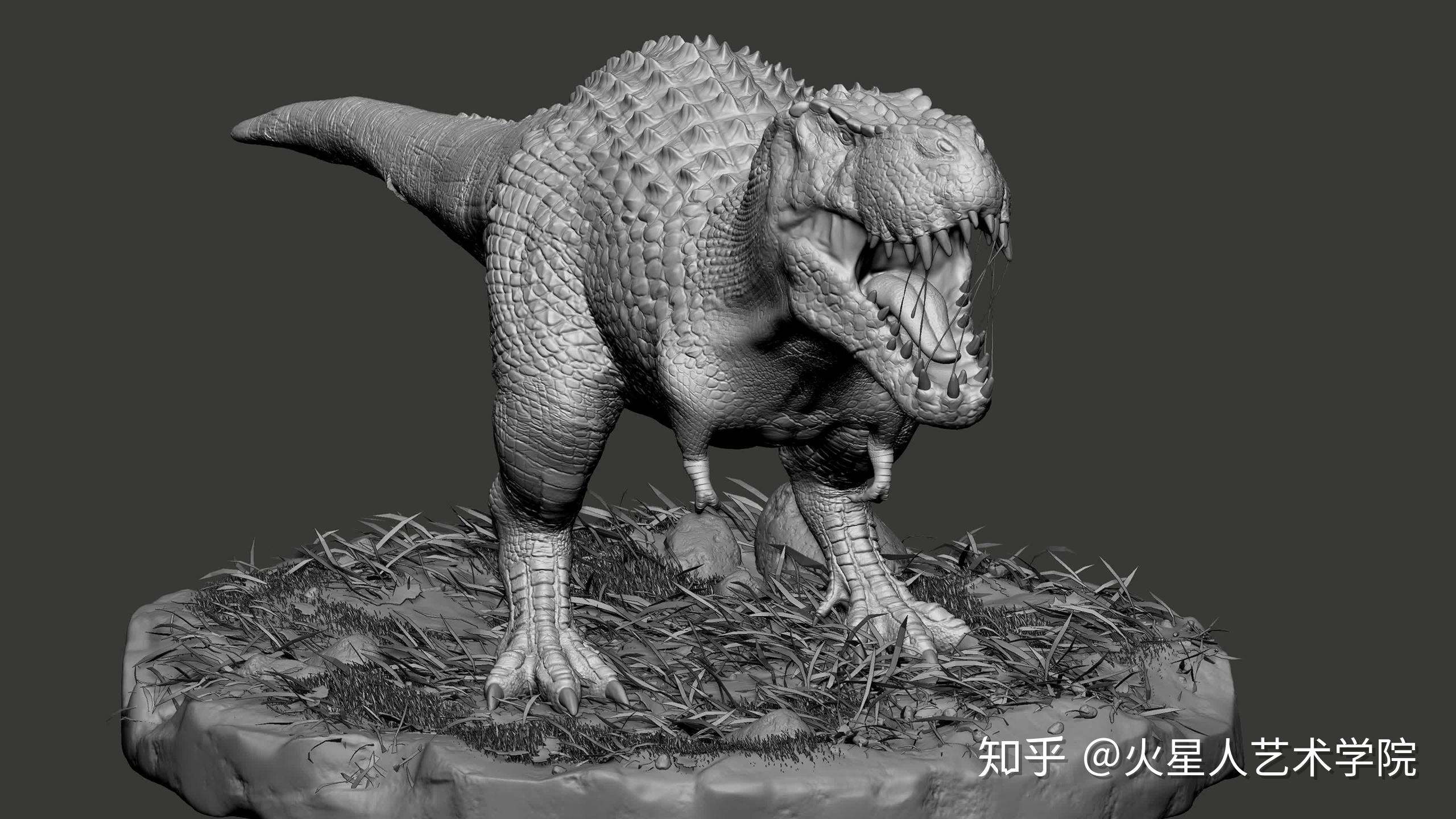 给你们分享几张3d设计制作的恐龙