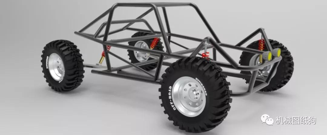 卡丁賽車buggy鋼管車鋼管架模型3d圖紙solidworks設計