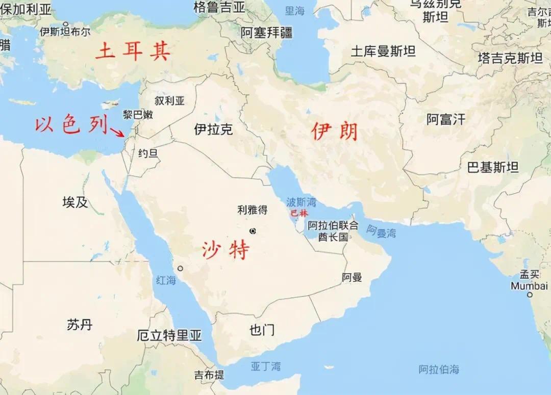 叙利亚周边国家地图图片