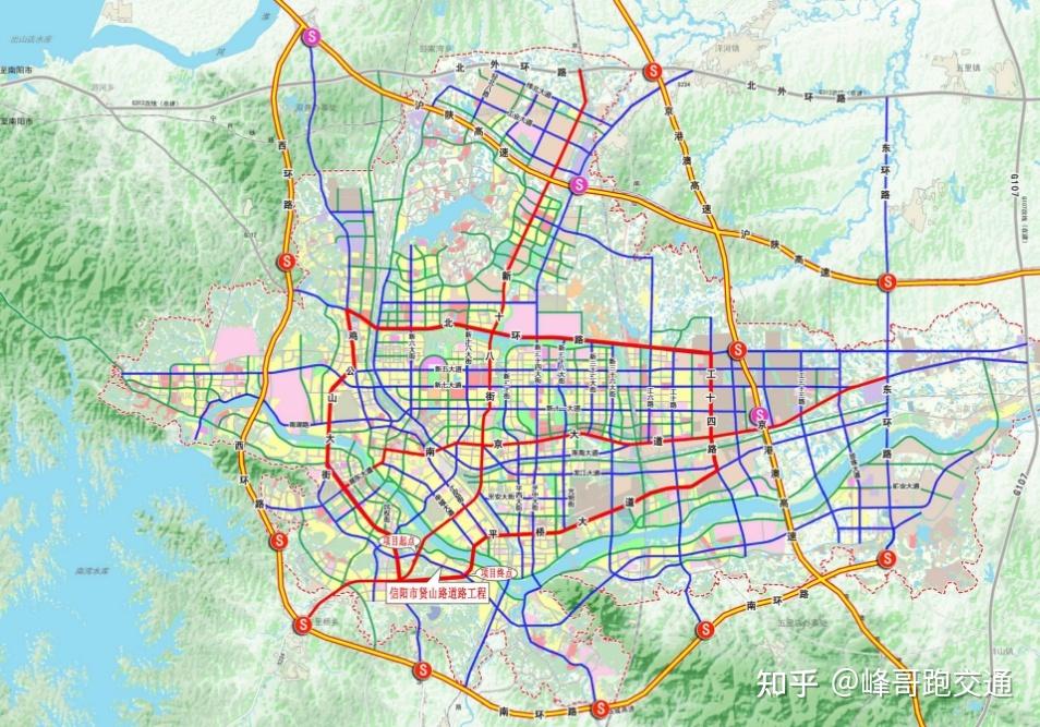 信阳市贤山路道路工程用地预审和选址意见书批前公示:项目与国土空间