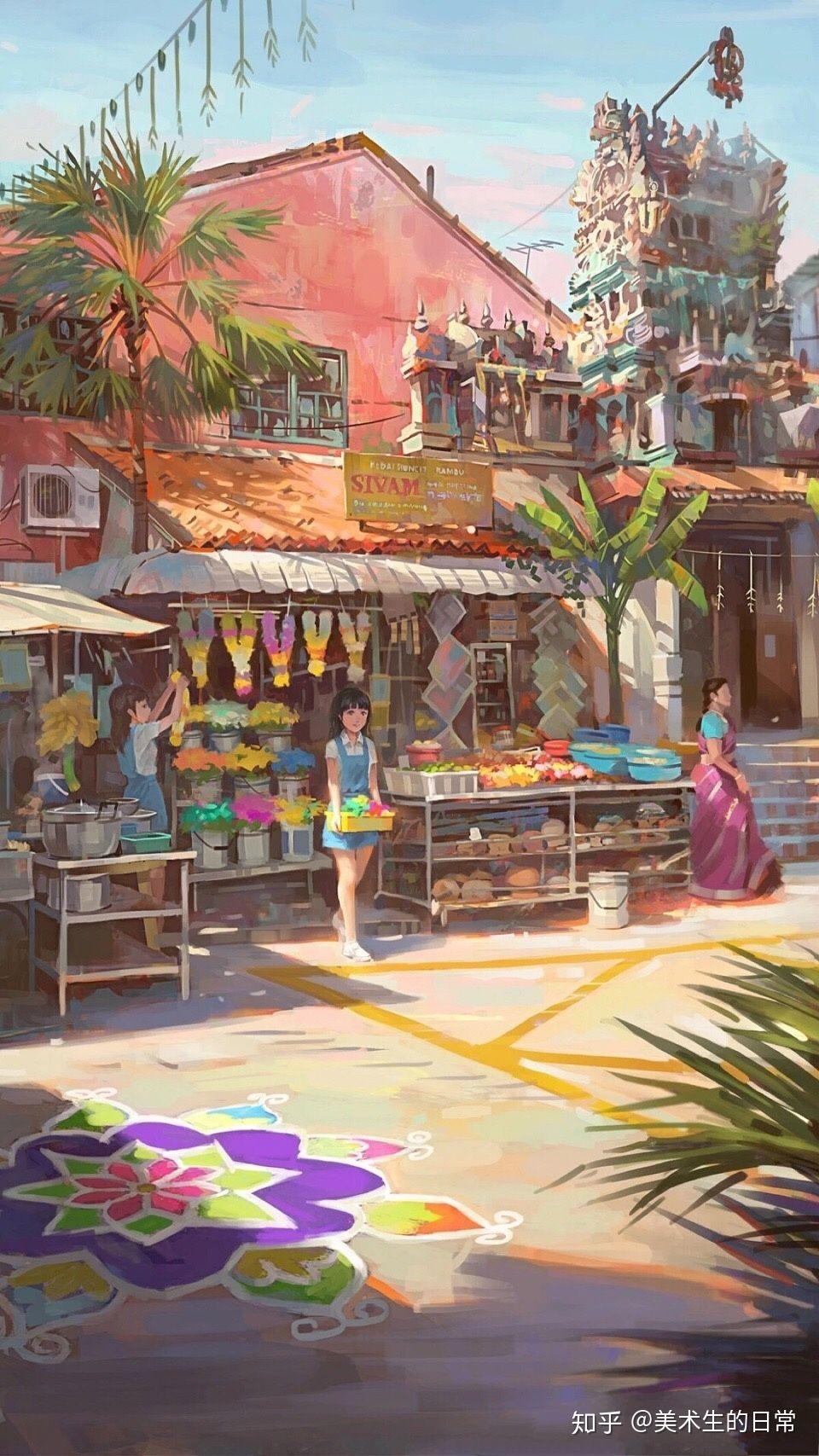 动漫和漫画里的场景也可以合理利用,可以作为场景速写的干货素材~多多