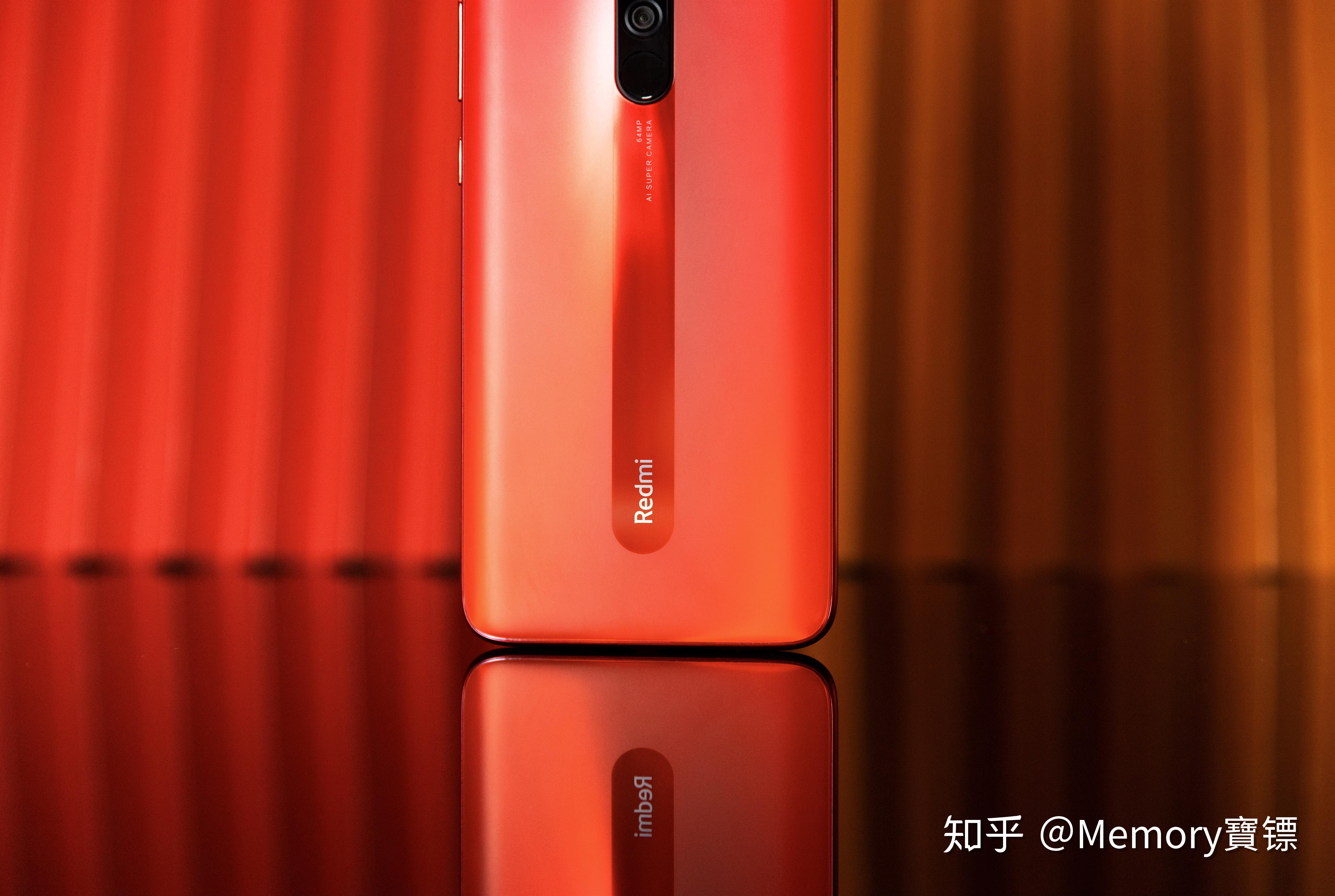 一组redmi note8 pro暮光橙真机实拍图