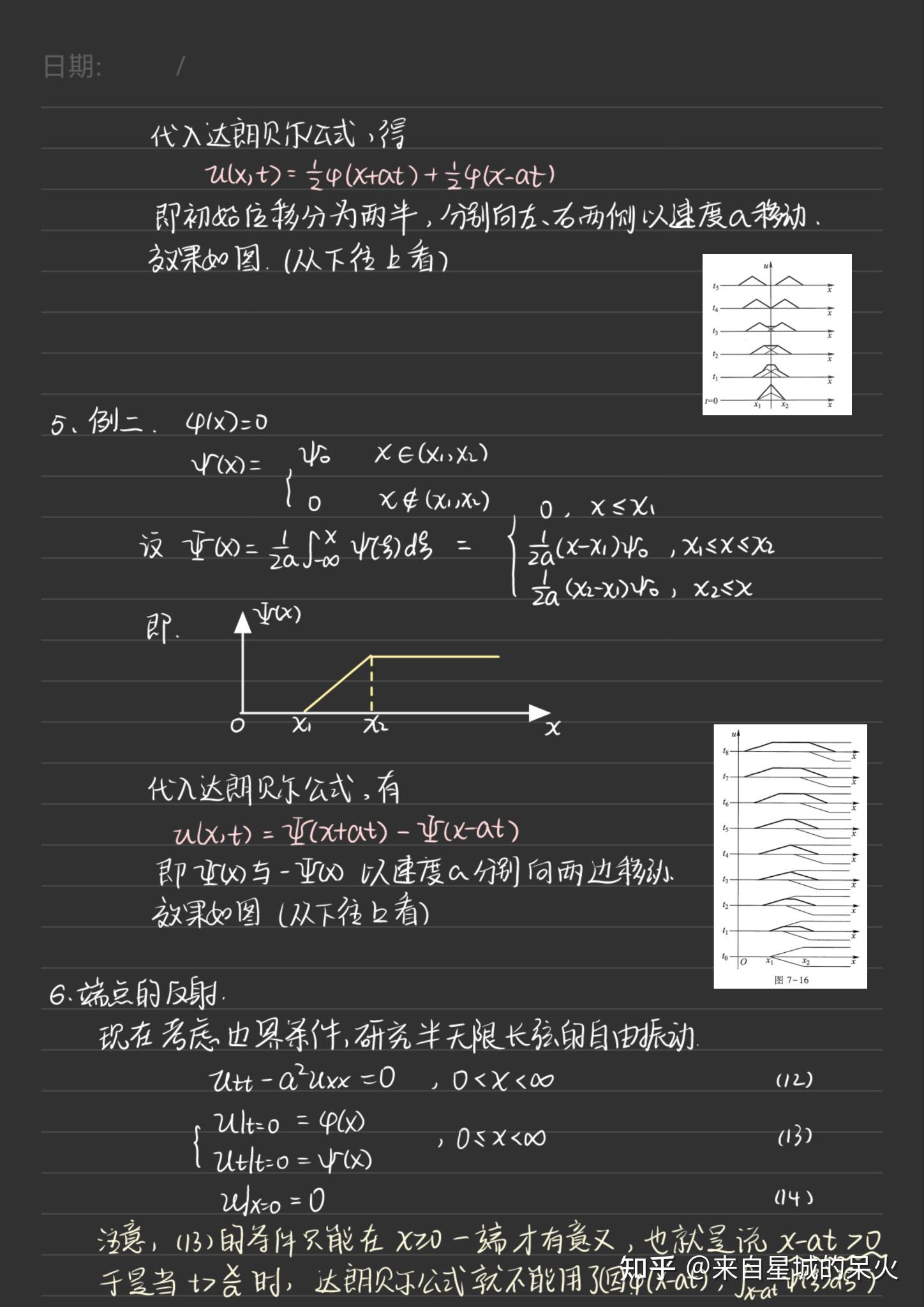 数学物理方程-行波法 达朗贝尔公式 解波动方程 - 知乎