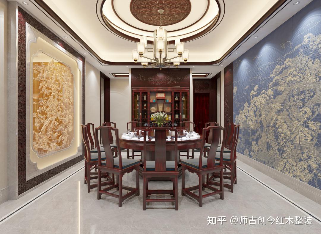 餐厅红木整装,注入人文情怀,彰显中式格调 - 知乎