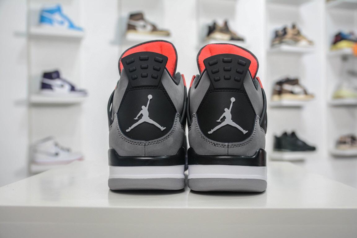 乔丹air jordan 4 infrared aj4 红外线黑灰篮球鞋