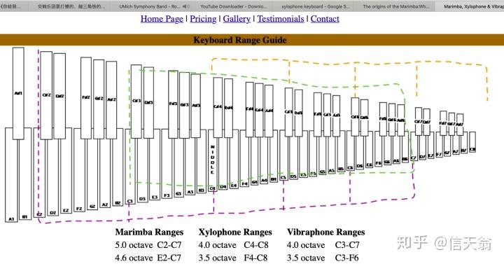 高音木琴音域图片