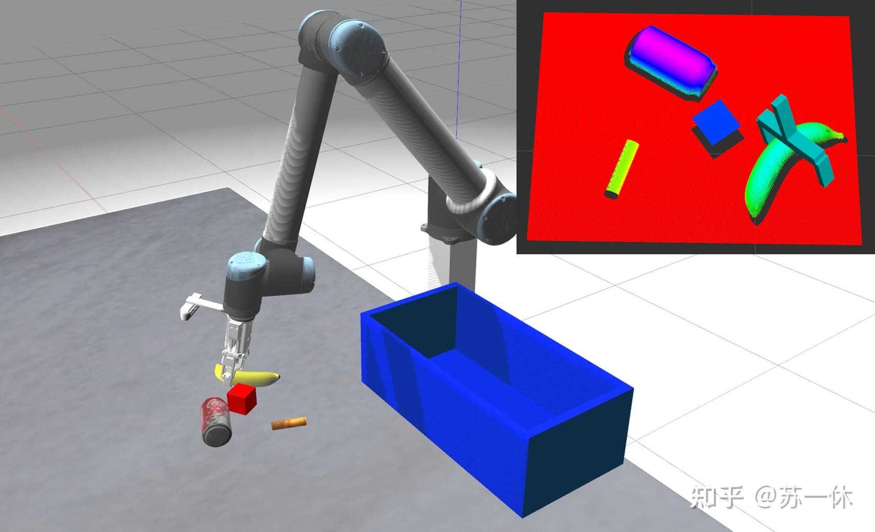 在仿真环境中抓取