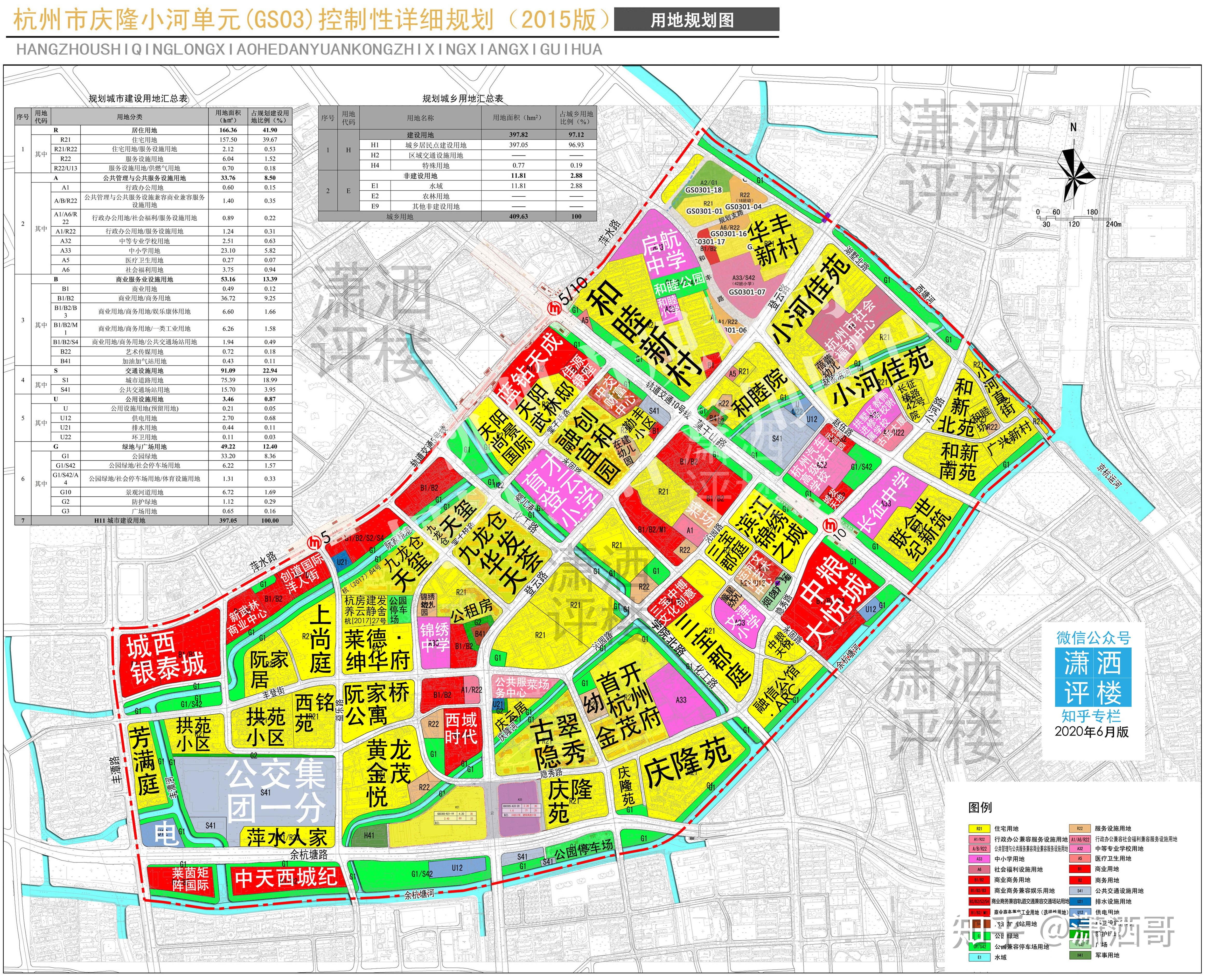 2020年拱墅区楼盘存量及规划图汇总