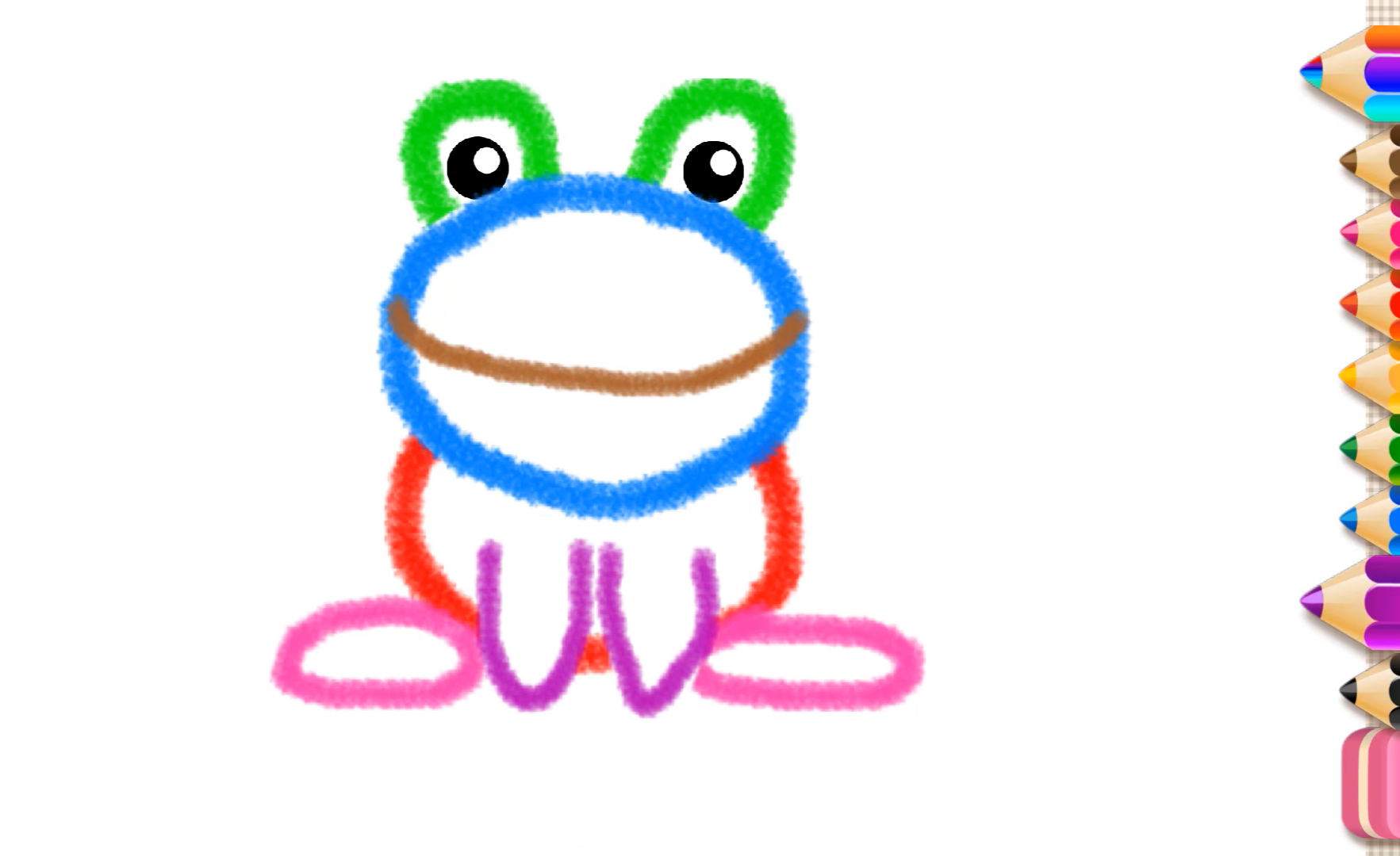 大嘴蛙简笔画图片