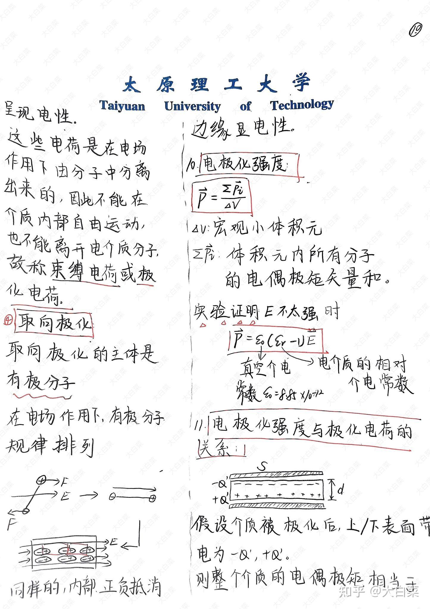 大学物理(二)期末复习笔记分享(第二章:导体和电介质中的静电场)
