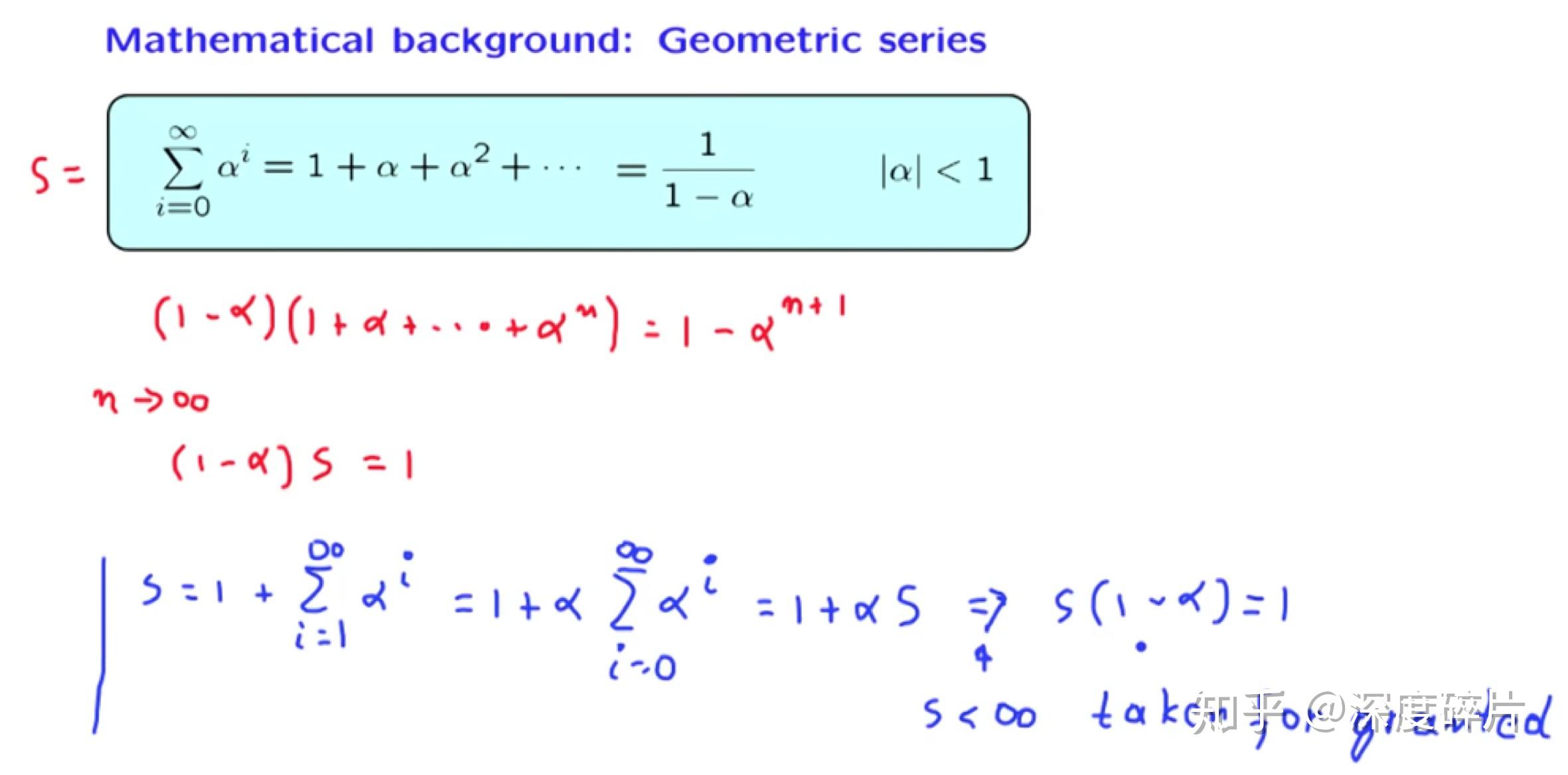 如何理解infiniteseries和geometricseries