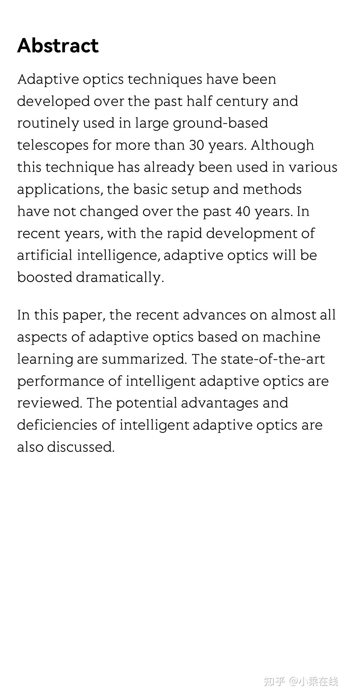 Adaptive Optics Based On Machine Learning A Review Adaptive optics based on machine learning a review
