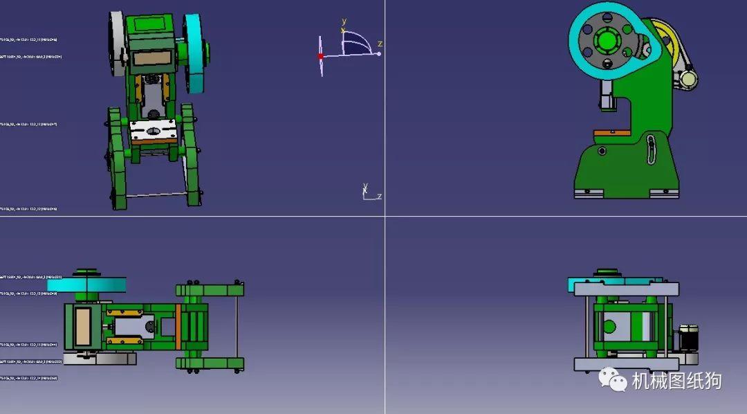 工程机械简易小型冲床3d数模图纸step格式