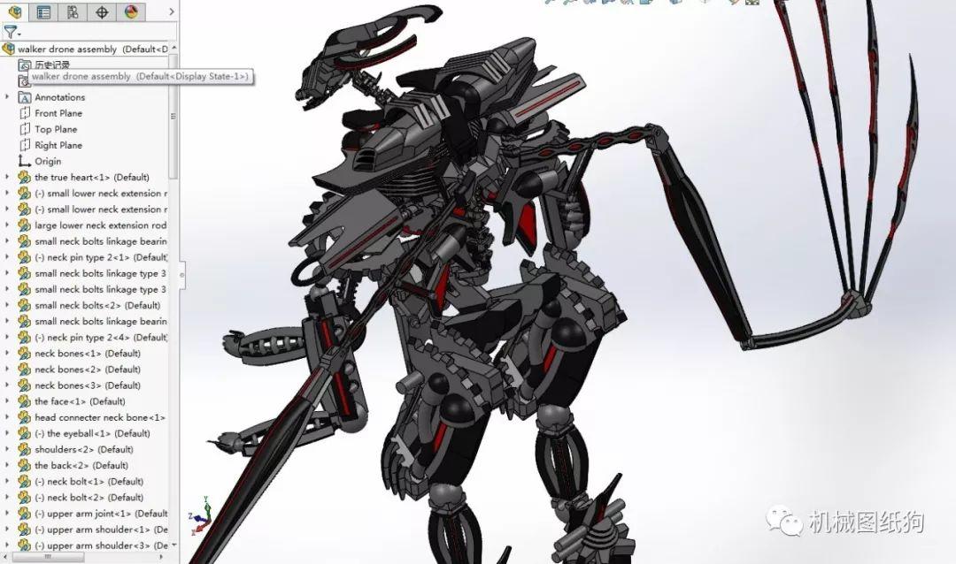 机器人techangel异形机器人造型3d数模图纸solidworks设计