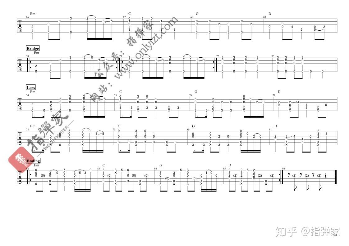 【谱】幽灵-艾伦·沃克-吉他指弹独奏 - 知乎