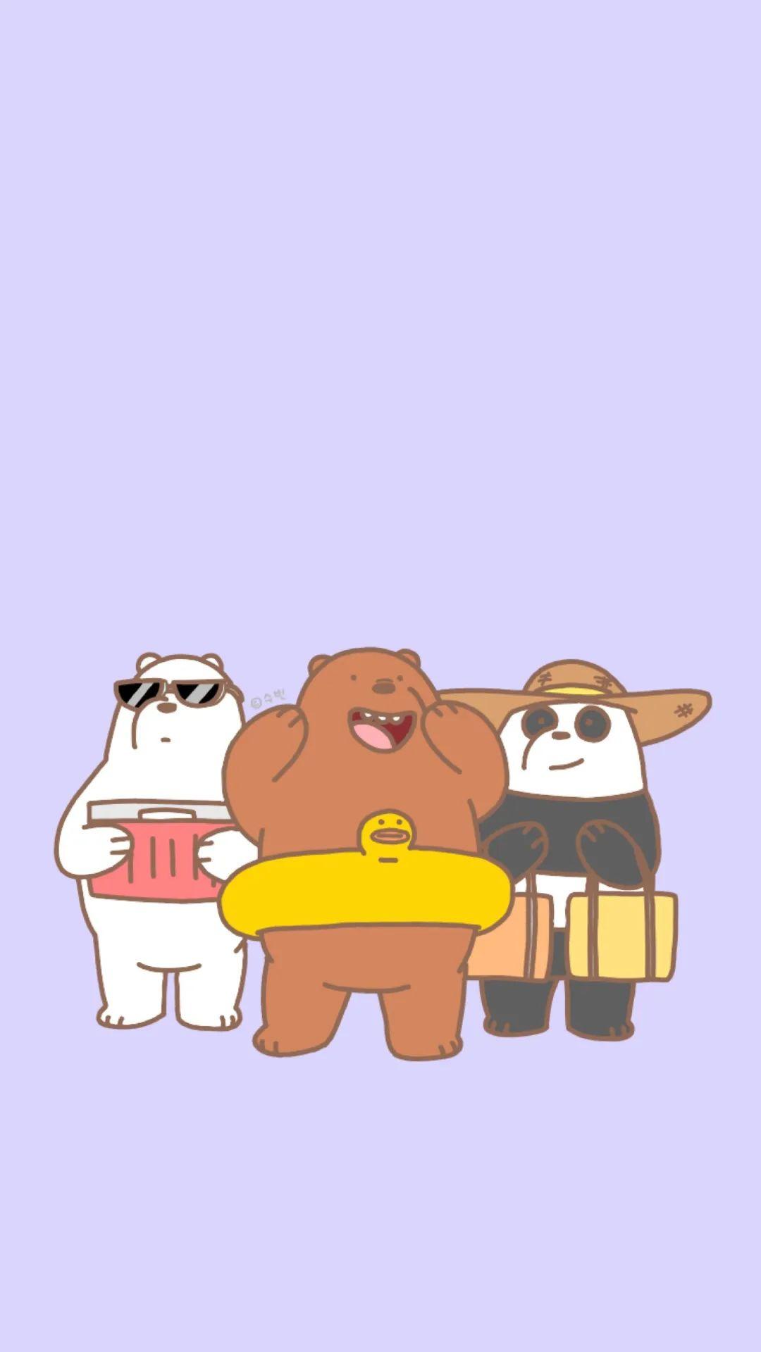 三只裸熊壁纸手机壁纸图片