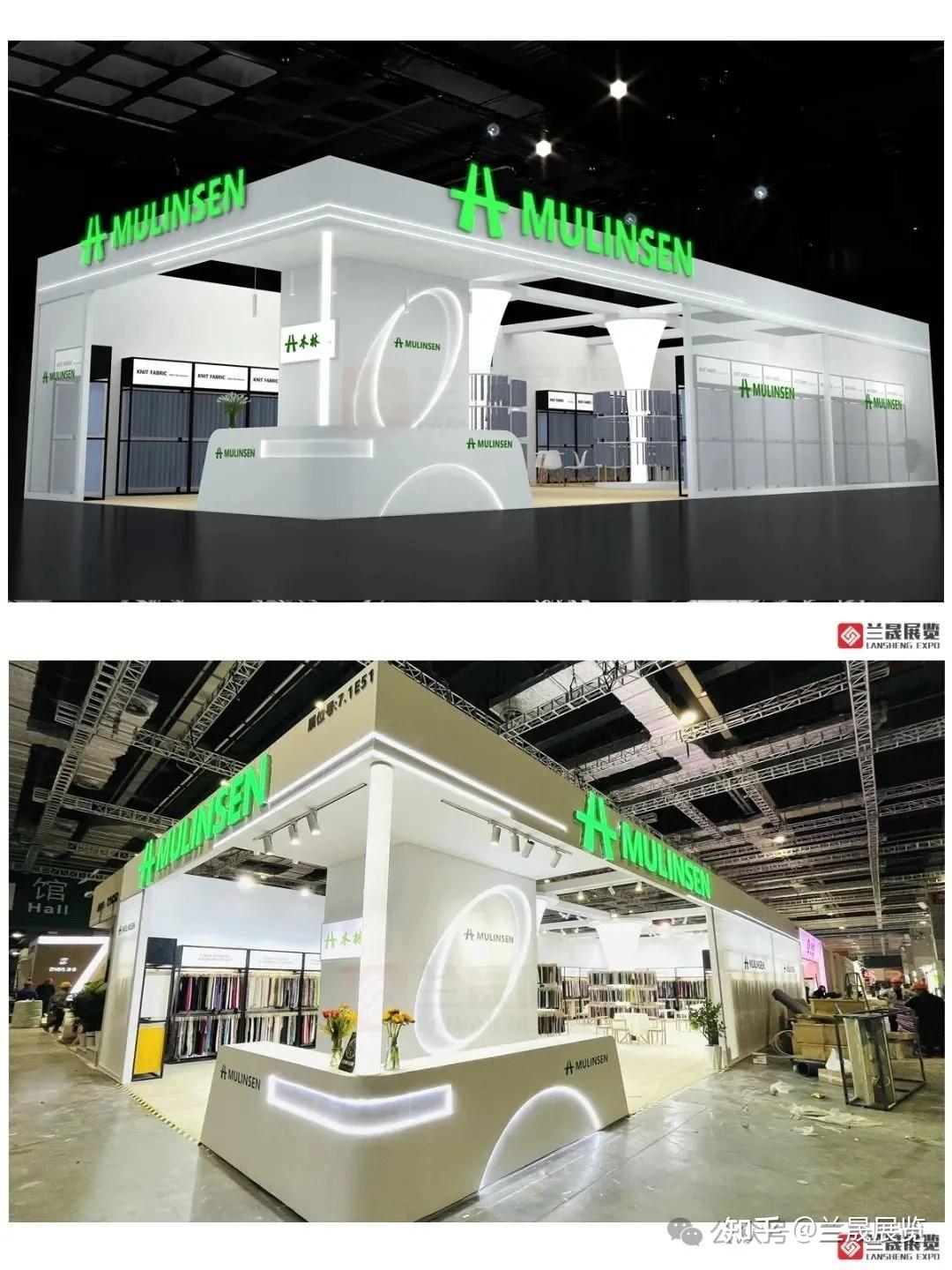 纺织面料展会设计布置案例-简约美学与高级陈列的融合 - 知乎