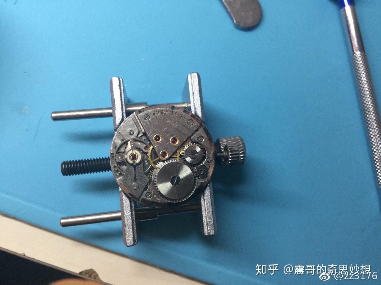 保养eta1080机芯的enicar瑞士英纳格手表