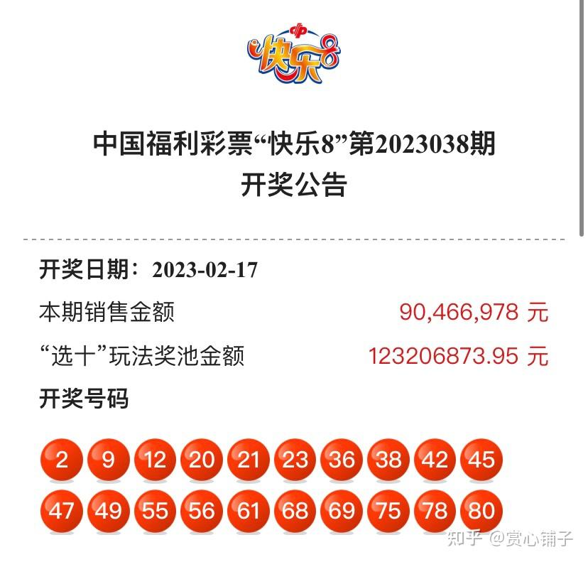 中國福利彩票快樂8第2023045期公益娛樂推算