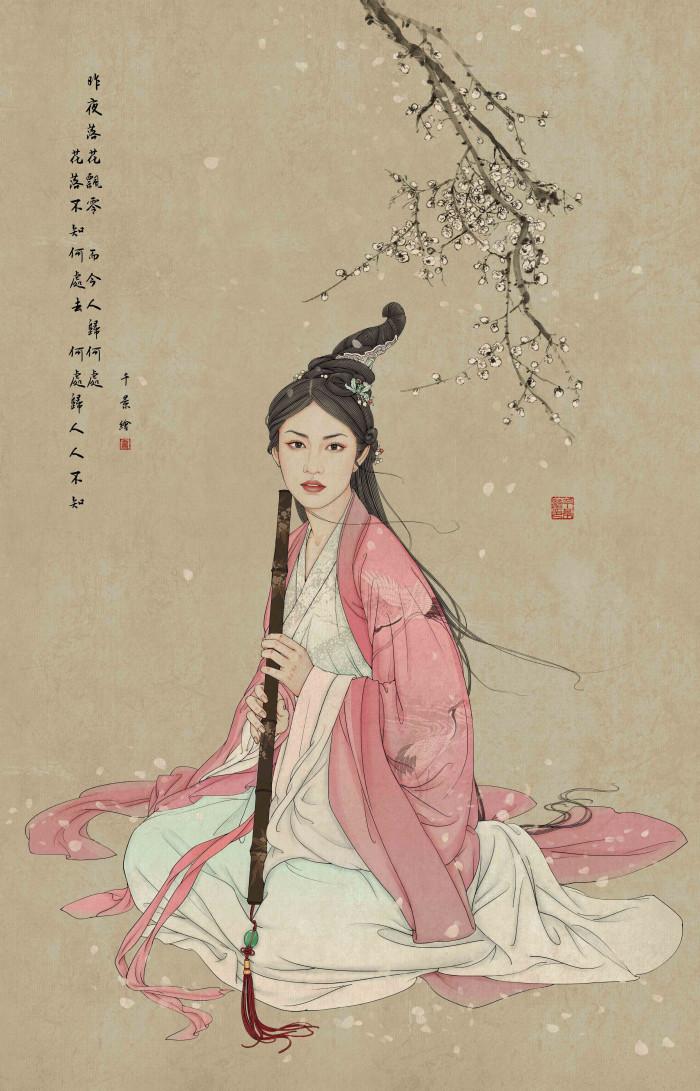 90后美女插画师千景绘古装插画系列作品欣赏 - 知乎