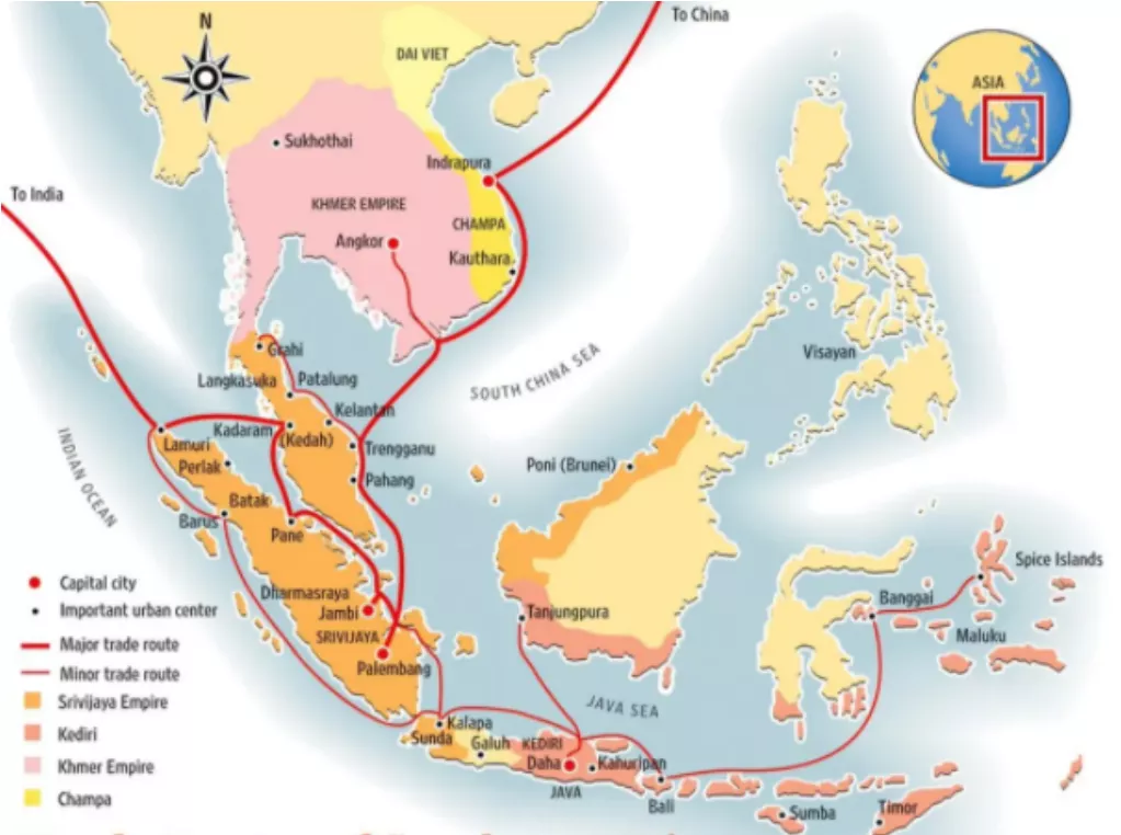 苏门答腊的三佛齐帝国王侯,因王朝遭来自爪哇岛的新强权满者伯夷摧毁