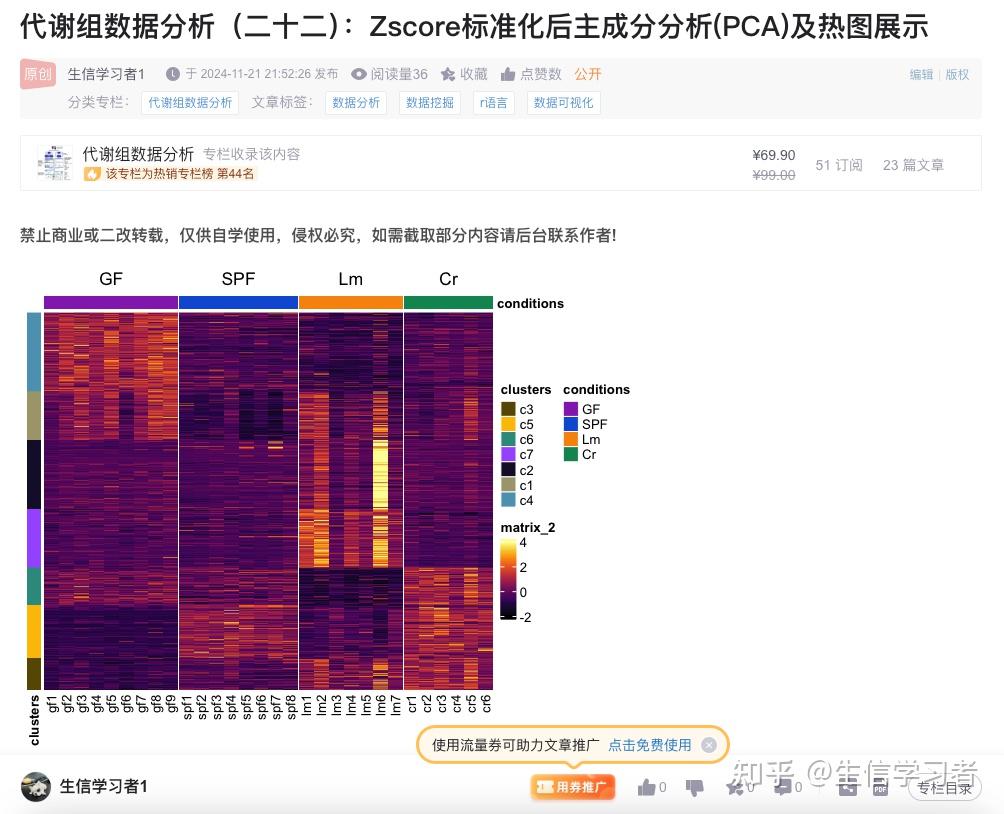 代谢组数据分析（二十二）：Zscore标准化后主成分分析(PCA)及热图展示 - 知乎