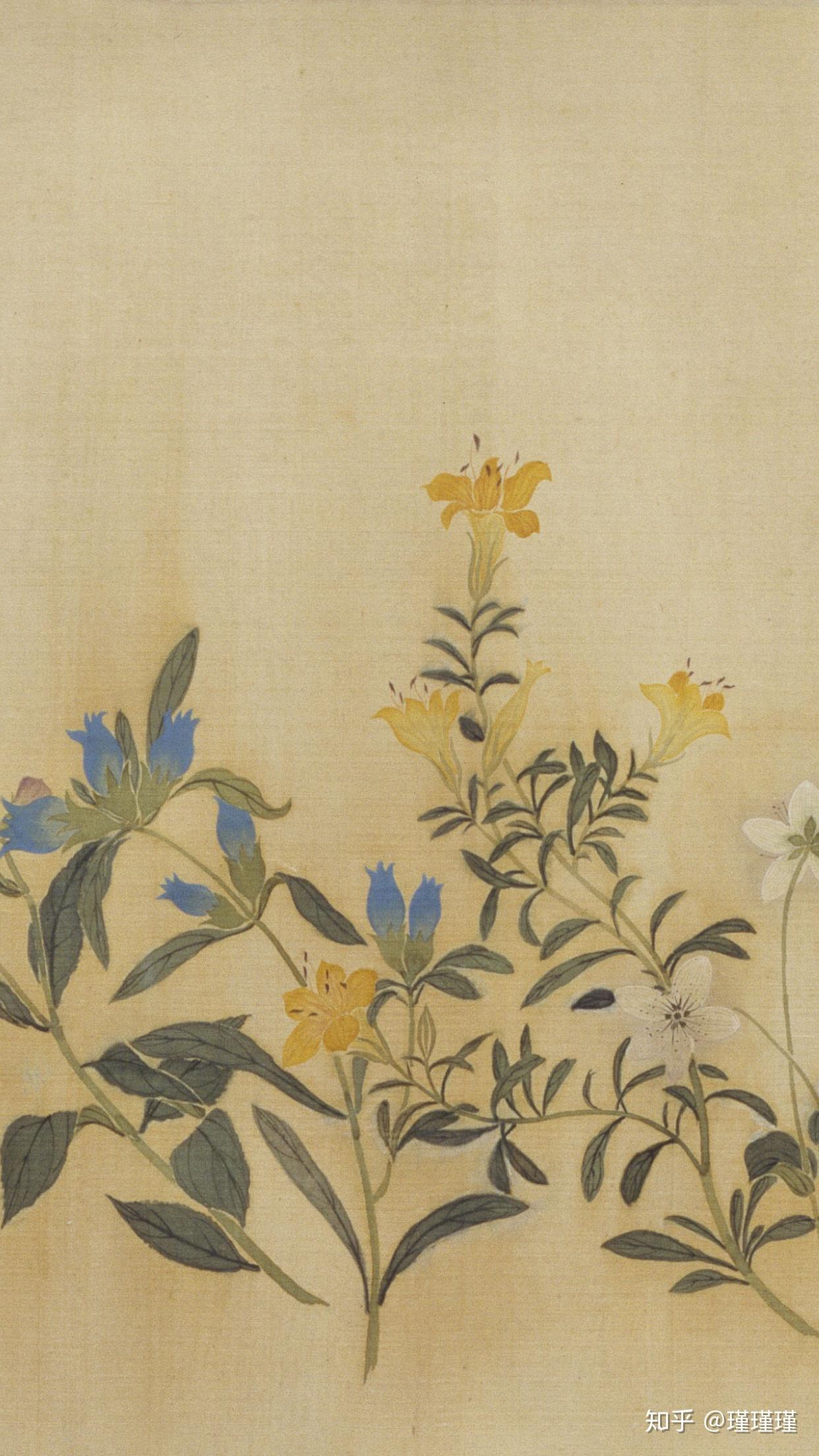 蒋廷锡塞外花卉图卷清