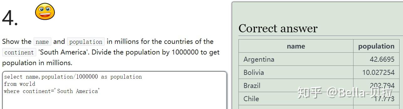 sqlzoo练习3（含答案）：SELECT from WORLD Tutorial - 知乎