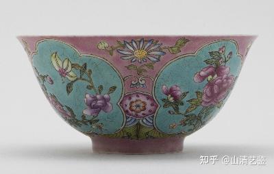 清康熙粉红地开光花卉纹碗- 知乎