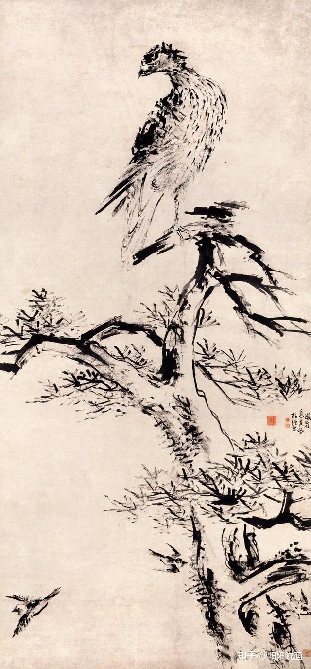 清，高其佩指画《松鹰图》（上海博物馆藏） - 知乎
