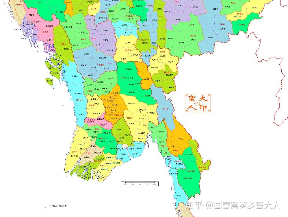 缅甸行政区划分图片