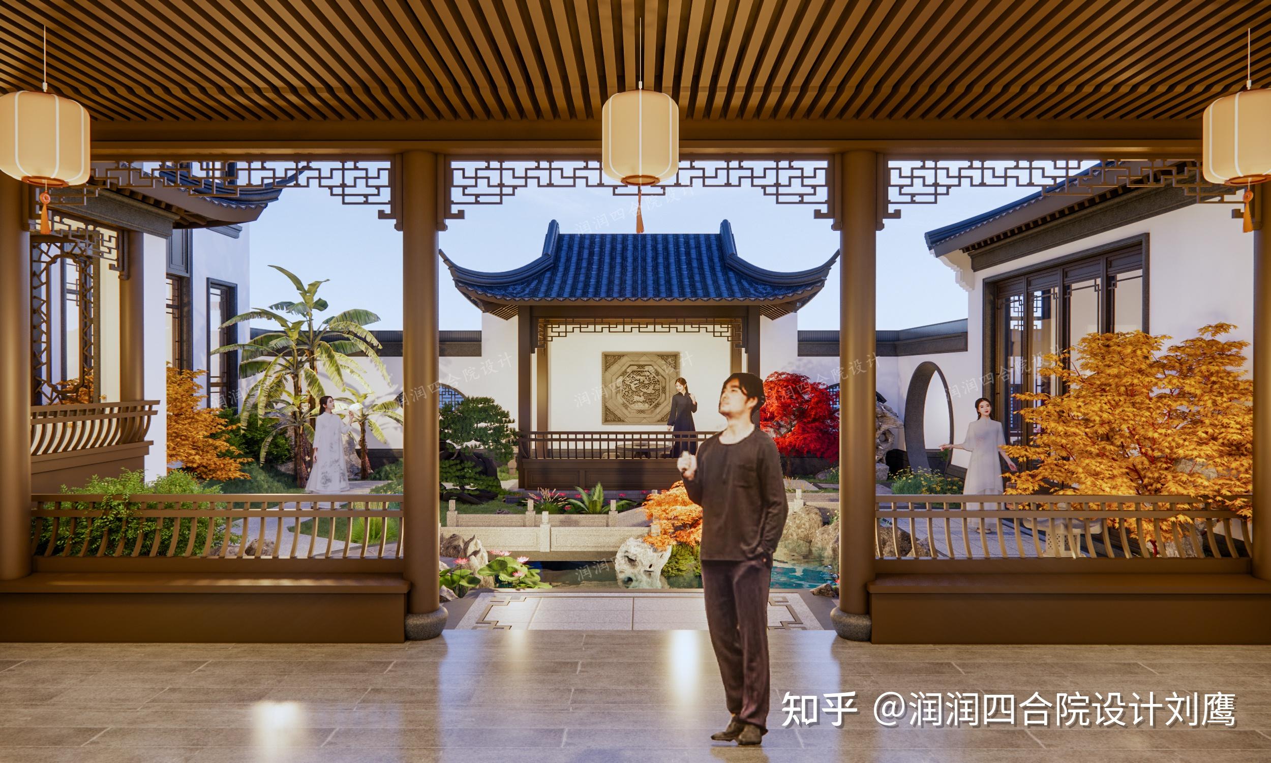 润润四合院设计刘鹰:两进苏式合院别墅18×32,庭院深深,意境悠然 - 知乎