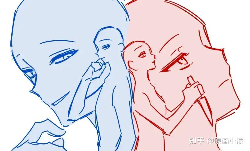【板绘素材】反派对决情侣cp相爱相杀,绘画参考 - 知乎