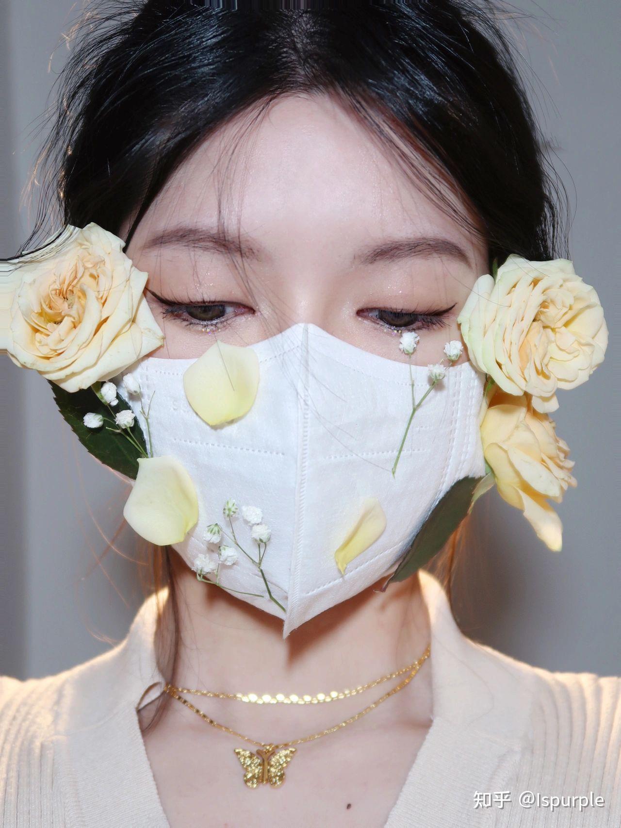 创意妆容分享春日氛围版口罩妆