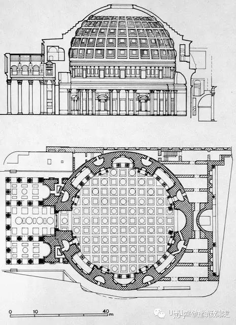 继承发展集中式平面与穹顶结构(如万神庙)拜占庭建筑指公元5～15世纪
