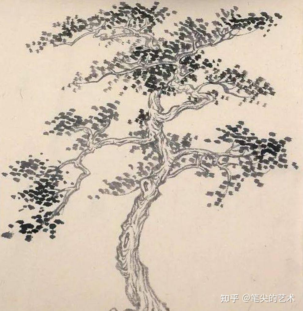 浅谈中国山水画柏树技法教程