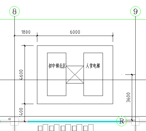 人货梯基础平面图图片